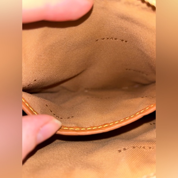 Coach CC556 Floral Print Kitt Crossbody Handbag Multicolor Pebbled Leather - Picture 8 of 9